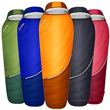 ATEPA Sac de couchage 3-4 saisons en duvet pour adultes hommes femmes jeunes enfants 650 FP léger poche intérieure et sac de compression inclus