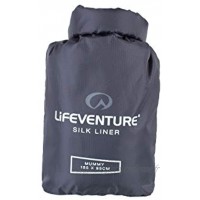 Lifeventure Silk Sleeping Bag Liner Mummy Shape Grey Sac de Couchage Unisexe en Soie en Forme de Momie Gris Taille Unique Mixte