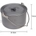 AleXanDer1 Titanium Pot 4.2L Camping Hanging Pot Ultralight Pot de Plein air en Alliage d'aluminium Matériel de Camping Outils Pic Nique Randonnée Cuisine ustensile