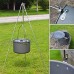 AleXanDer1 Titanium Pot 4.2L Camping Hanging Pot Ultralight Pot de Plein air en Alliage d'aluminium Matériel de Camping Outils Pic Nique Randonnée Cuisine ustensile