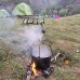 Camping ustensiles de Cuisine en Plein air Pique-Nique Pot Unique en Alliage d'aluminium Camping Pot Suspendu 5-8 Personnes Marchant Pot Pique-Nique Chaudron