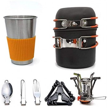Fournitures de Plein air Pot de Camping et de Pique-Nique Pot Ultra léger Portable randonnée et Pique-Nique Couleur: Orange