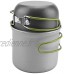 IDWT Pot en Aluminium Batterie de Cuisine extérieure Portable Pot en Aluminium de randonnée Solide et Durable pour Le Camping