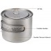 Lixada Titanium Cup Pot Ultralight Portable Cup Pot Suspendu avec Couvercle et poignée Pliable Camping en Plein air Randonnée pédestre 900ml