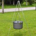 perfeclan Portable Camping Hanging Pot Cuisson en Plein Air Pot À Bouilloire L