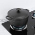 Pot de camping portable pot à soupe antiadhésif avec couvercle et poignée batterie de cuisine en fonte pour pique-nique de camping en plein air adapté à tous les types de source de chaleur