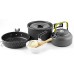 HHuin Outdppr Lot de mini casseroles de camping pour Outad 2 à 3 personnes poids léger portable en aluminium antiadhésif