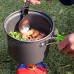 Hiker Casseroles Camping Ustensiles De Cuisine en Plein Air Set Bouilloire Pot Pan Accessoires pour 2 À 3 Personnes pour Camping Pique-Nique,BBQ Randonnée Pédestre Orange
