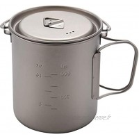 Quata Auuen Tasse TTpfe Vaisselle de camping Tasse de pique-nique à eau Tasse à café avec couvercle 750 ml