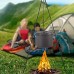 CLISPEED Ustensiles de Cuisine De Camping Pot Pique- Nique Pot avec Poignée Rabattable en Plein Air pour La Randonnée Randonnée Accessoires