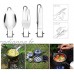 DaMohony Lot de 10 ustensiles de cuisine portables pour camping casserole bouilloire fourchette couteau cuillère tasse pour extérieur randonnée pique-nique