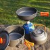 HAHFKJ Camping Cookware Kit de Cuisine en Aluminium extérieur Ensemble de Cuisson d'aluminium Bouilloire Pan Pique Pique-Nique de randonnée Un Barbecue Équipement de Vaisselle
