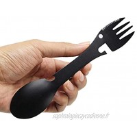 SeniorMar Multitool Fork Tactical Spoon Camping Equipment Ustensiles de Cuisine Spoon Fork Ouvre-Bouteille Portable Tool Outdoor Survival
