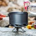 YCDJCS Pot Individuel de pote à Dos d'extérieur Pot de Potager instantané Pot de pêche Sauvage Pot de pêche de Camping Pique-Nique Pique-Nique Ustensiles de Cuisine Color : Gray