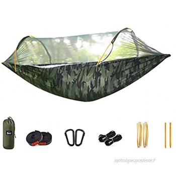 ZGDDPZA Hamac tente avec moustiquaire 3 en 1 fonction double hamac de camping léger portable avec kit complet pour voyage randonnée