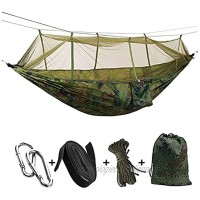ZHMYENGMING Hamac 1-2 Personne Portable Camping en Plein air hamac avec moustiquaire en Tissu de Parachute Haute résistance à la Hauteur de chassage de lit chassage