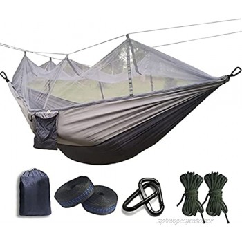ZHZHUANG Hamac en toile de parachute ultralégère avec piqûres de moustiques pour tente de camping en plein air Gris foncé et gris