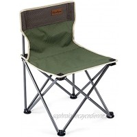 Booxihome Chaise de camping pliante avec sac de transport ultra légère pour l'extérieur jusqu'à 120 kg – Vert & marron