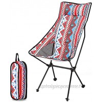 Chaise de Camping Chaise de Camping Pliante Portable Chaise de pêche en Plein air à Motif de Style Ethnique Chaise berçante Pliante de Plage pour Le Camping la randonnée la randonnée