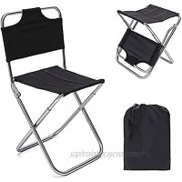 Chaise de Camping Chaises de Camping Chaise Pliante Tabouret Pliant Portable Chaise Pliante avec Dossier Mini Chaise Extérieure Petit Tabouret Pliant Léger pour Camping Randonnée Pêche