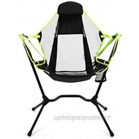 Chaise de camping inclinable portable et robuste pour adultes et enfants chaise de camping en alliage d'aluminium avec dossier pour camping pelouse plage pique-nique voyage Stargaze