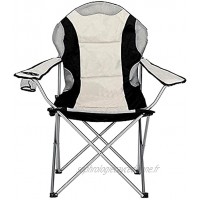 Chaises de camping pliantes chaise de camp matelassé portable en acier robuste avec sac de transport accoudoir réglable et support de tasse pour extérieur randonnée pédestre pique-nique support 3