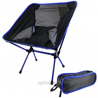 Chaises de randonnée – Chaises de camping pliantes compactes ultralégères pliables pliables légères dans un sac pour l'extérieur le camping les pique-niques la randonnée la plage Bleu