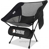 COVACURE Chaise de Camping Pliable Pliable Ultra léger Petit Format capacité de Poids de 120 kg pour l'extérieur Le Camping Les Pique-niques la randonnée