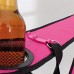 Helgaa chaise de camping» klappsattel rose avec gobelet et porte-bouteille