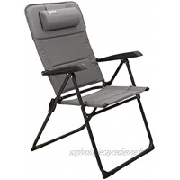 Homecall Chaise de camping pliable à dossier réglable et rembourré Vert noir