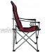 HOMECALL Chaise de camping pliable avec porte-gobelet noir rouge