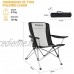 KingCamp Chaise de Camping Pliante Extra Large avec Dossier Incliné Fauteuil Pliable Confortable pour Camping Pique-Nique Pêche Plage Jardin