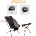 KingCamp Portable XL Camping Chaise à Dossier Haut Dossier réglable Siège de Camping Durable et Confortable avec Repose-Pieds Tabouret