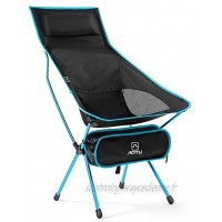 OUTAD Chaise de Camping Pliable Portable ultraléger Backpacking Chaises Pliante Bleu Couleur pour Le Camping la pêche Pique-Nique extérieur,