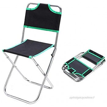 Pêche Camping légère Chaise Pliante Portable Sac à Dos Outdoor Tissu Oxford Pliable Pique-Nique Party Chaise de Plage avec Sac