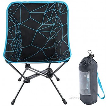 Portal Chaise de Camping Pliante Ultralégère en Aluminium Dossier Haut Confortable pour Randonnée Pêche Pique-Nique Noir