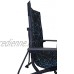 Portal Outdoor Girona Chaise de Camping Pliable Mixte Noir Bleu 57 x 43 x 50 cm