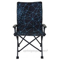 Portal Outdoor Girona Chaise de Camping Pliable Mixte Noir Bleu 57 x 43 x 50 cm