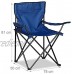 Relaxdays Chaise de Camping Pliable avec accoudoirs Porte-Boisson Dossier Confortable HxlxP: 81 x 78 x 50 cm