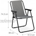 Relaxdays Chaise de Camping Set de 2 fauteuils Pliables accoudoirs Jardin et Balcon HxLxP: 74,5 x 51,5 x 58 cm Gris 1