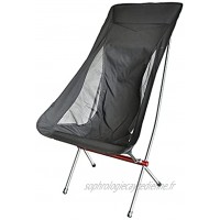 TrendClub100® Chaise de camping pliante ultra légère en aluminium Noir et rouge