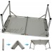 AMANKA Table de Camping Portable 3kg Pliante en Mallette pour Pique-Nique Plage Jardin 90x60cm réglable en Hauteur en Aluminium Gris