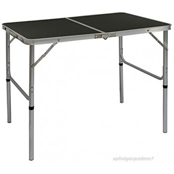 AMANKA Table de Camping Portable 3kg Pliante en Mallette pour Pique-Nique Plage Jardin 90x60cm réglable en Hauteur en Aluminium Gris
