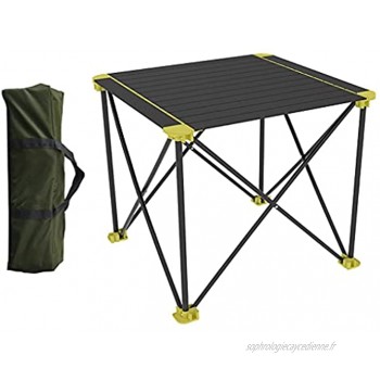 BBGS Aluminium Table de Camping Portative Table Pliante Légère Et Sac de Transport pour Pique-Nique en Plein Air Plage Randonnée Pêche