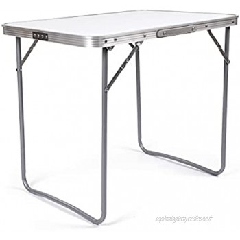 BESTIF Table de camping pliable | Table pliante avec poignée de transport | Table de camping stable en aluminium | Petite et légère 70 x 50 x 60 cm
