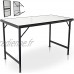 CampAir Table de Camping Taille L Table Pliante Légère Blanche 100% Aluminium 115 x 60 x 71 cm