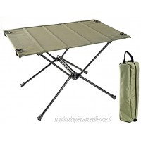 DSFSAEG Table de camping pliante en aluminium portable légère pour jardin plage fête pique-nique barbecue