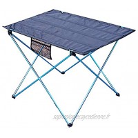 Gaoominy Table Pliable Table De Pique-Nique De Barbecue Table De Camping Portable Table Pliante De Camping en Plein Air Table Pliante en Alliage D'Aluminium Bleu