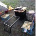 MARMODAY Petite table de camping pliable noire pour pique-nique plage repas en plein air robuste et stable