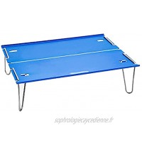 MARMODAY Petite table de camping pliante bleue avec sac de rangement en alliage d'aluminium